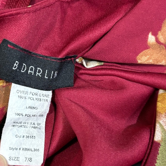 B. Darlin Floral Lace-Up Back Dress - Picture 9 of 10